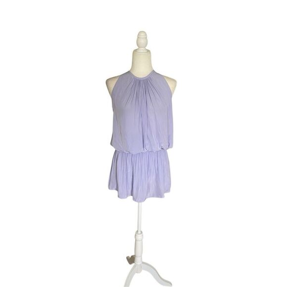 Ramy Brook Lilac Pleated Blouson Dress – Size M - Picture 1 of 6